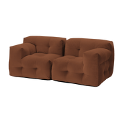 2-seater sofa in textum avelina chocolate 210cm Not-A-Sofa - EMKO