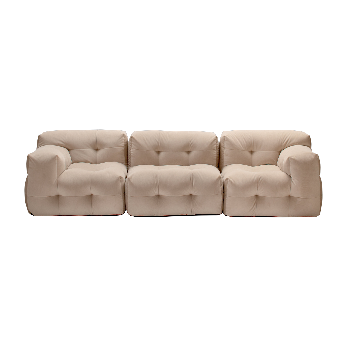 Canapé 3 places en tissu textum avelina beige 315cm Not-A-Sofa - EMKO