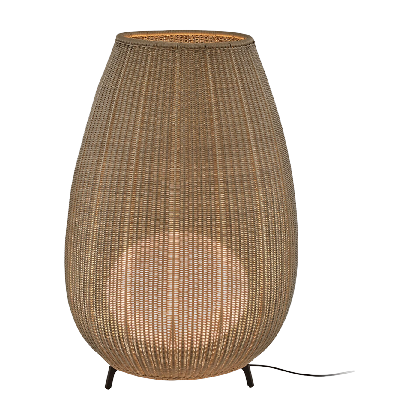 Lampe de sol led dimmable aluminum light beige 80x123cm Amphora 02 - Bover