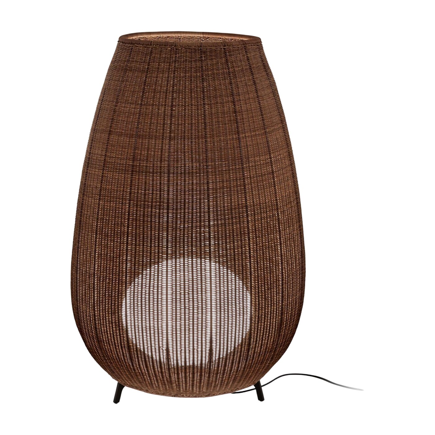 Lampe de sol led dimmable en aluminium marron 89x137cm Amphora 03 - Bover