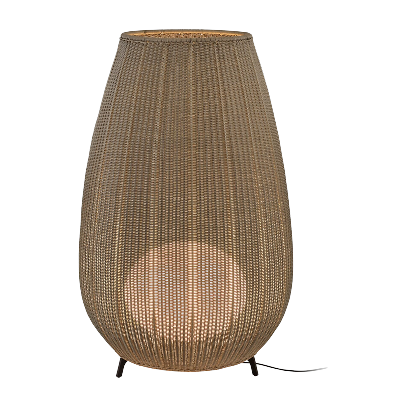 Lampe de sol led dimmable en aluminium beige clair 89x137cm Amphora 03 - Bover
