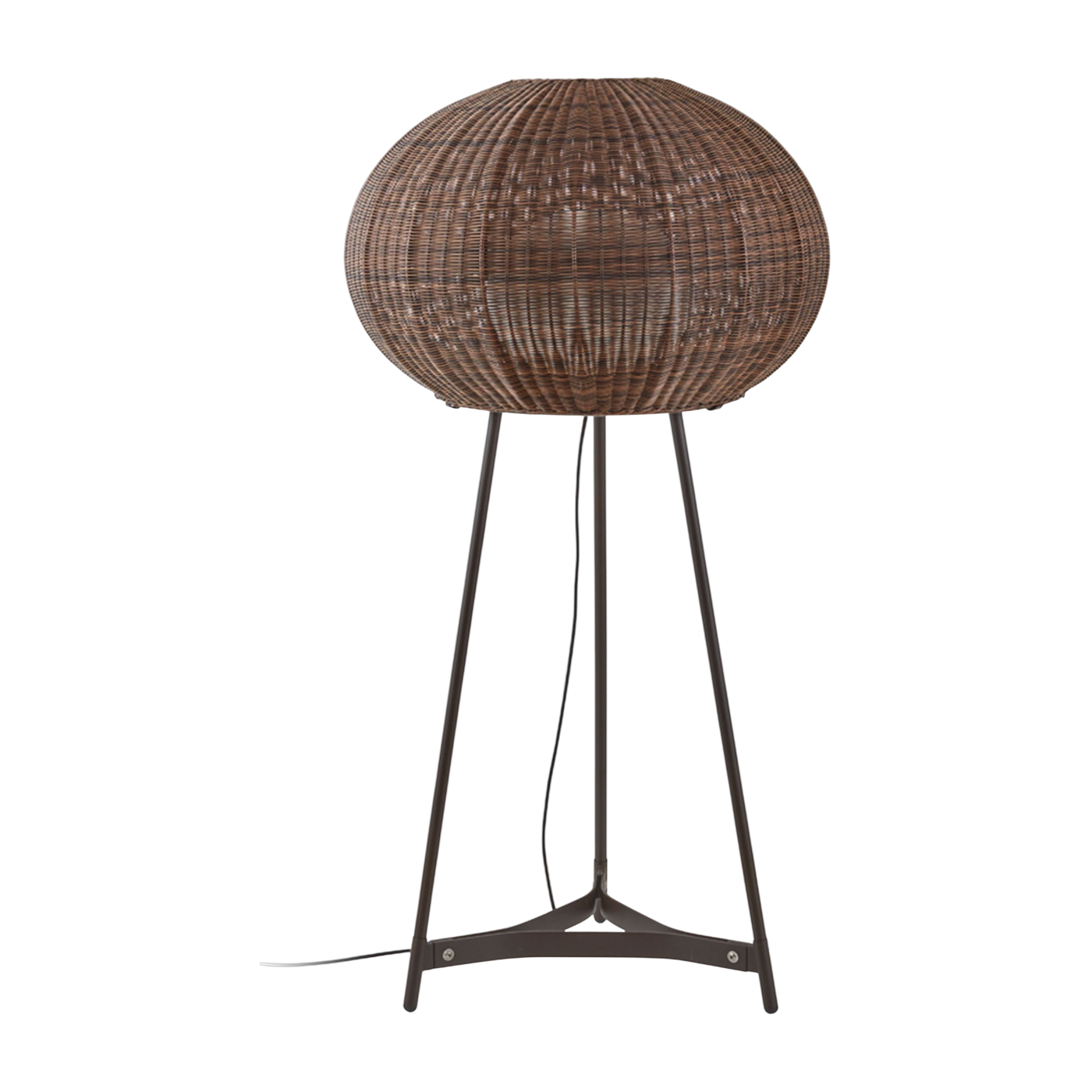 Lampadaire d'extérieur en aluminium graphite et abat-jour marron 133cm Garota P/02 - Bover