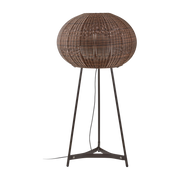 Lampada da terra per esterni in alluminio grafite e paralume marrone 133 cm Garota P/02 - Bover