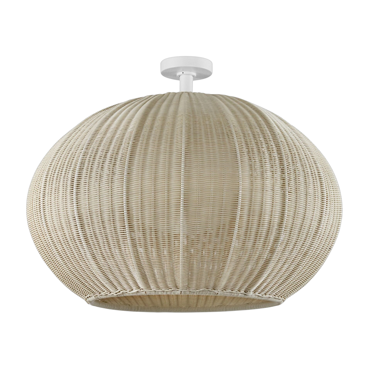 Plafonnier d'extérieur led triac dimmable en aluminium et abat-jour ivoire 56cm Garota PF/02 - Bover