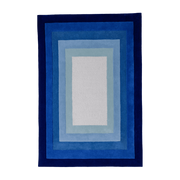 200x200cm blue lens wool rug - Colortherapis