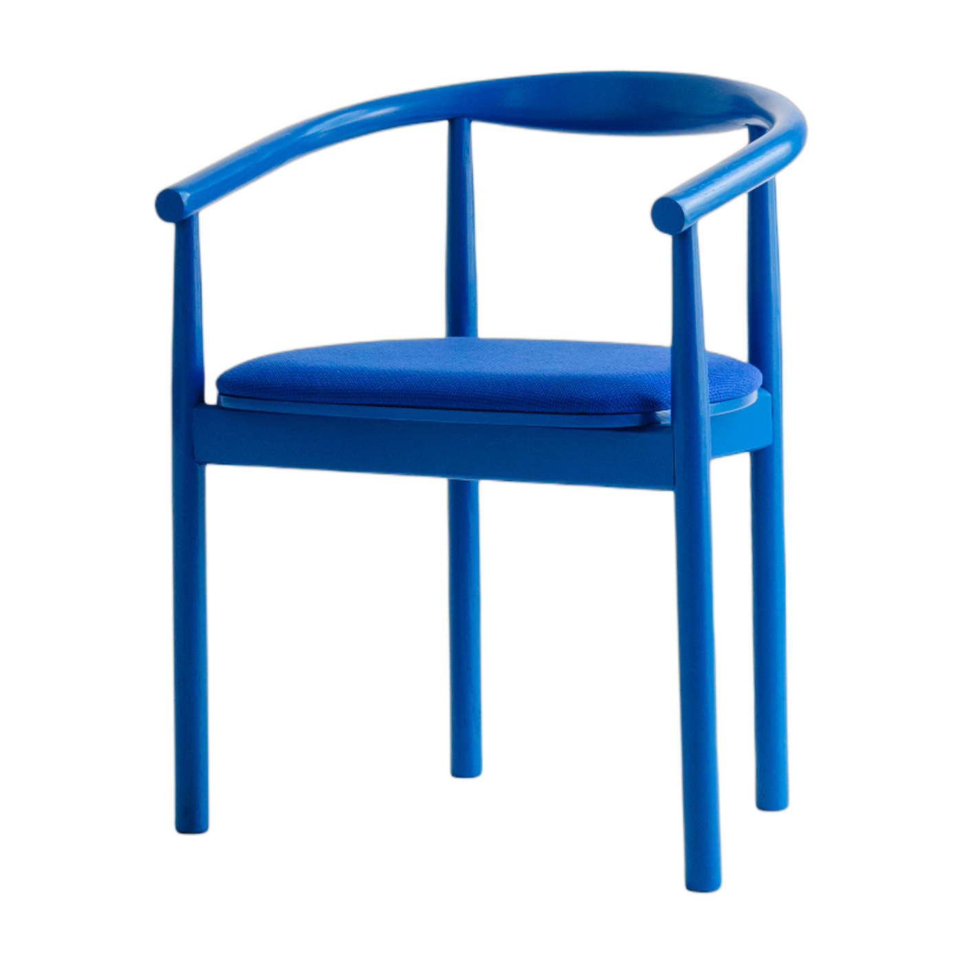 Sedia in rovere massiccio blu 50x73cm Contour - Colortherapis