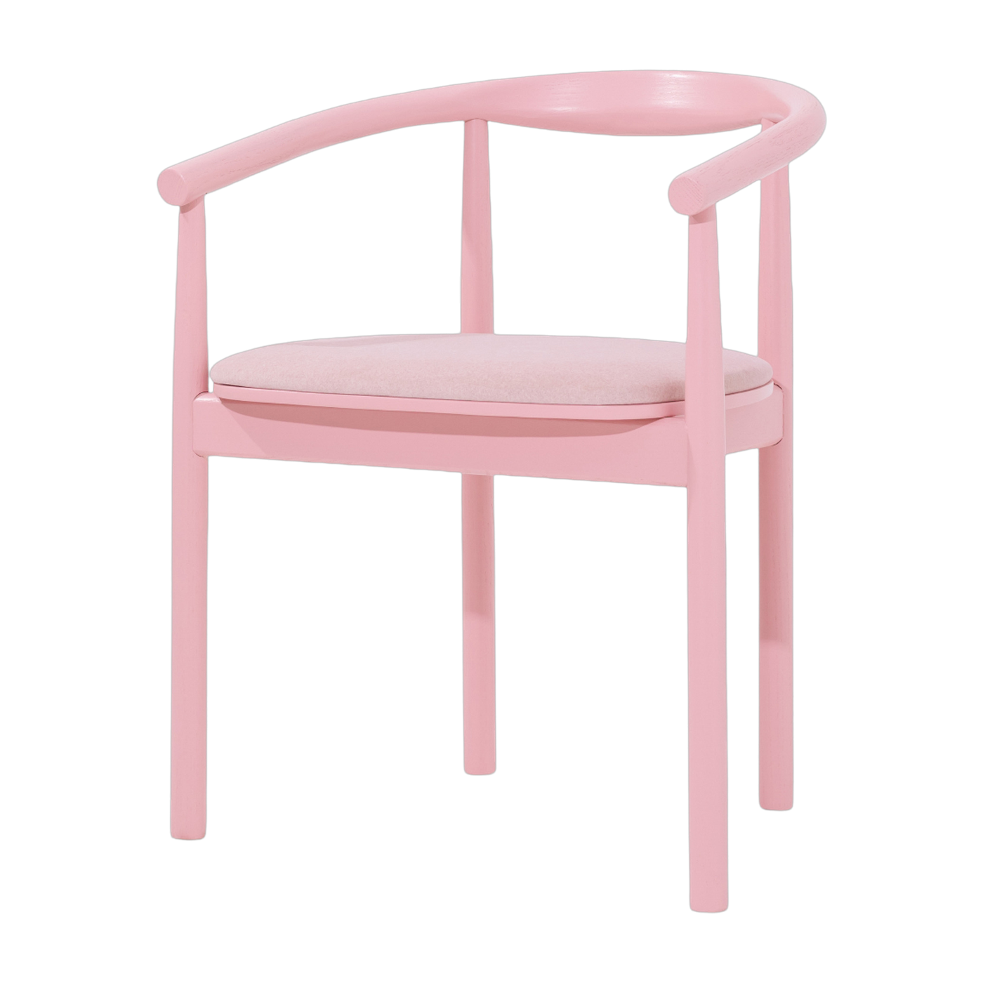 Sedia rosa in rovere massiccio 50x73cm Contour - Colortherapis