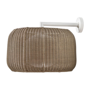 Aluminium triac dimmable garden wall light with light beige shade 50cm Fora - Bover