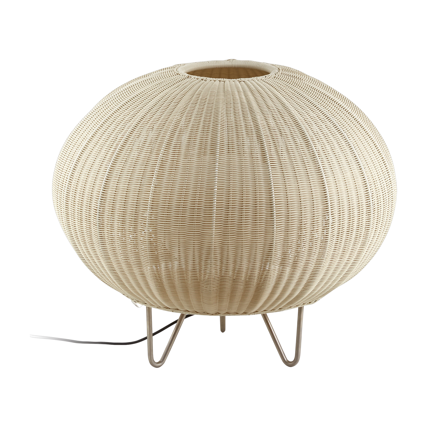 Lampe d'extérieur led non dimmable en acier inoxydable et abat-jour ivoire 61cm Garota P/01 - Bover