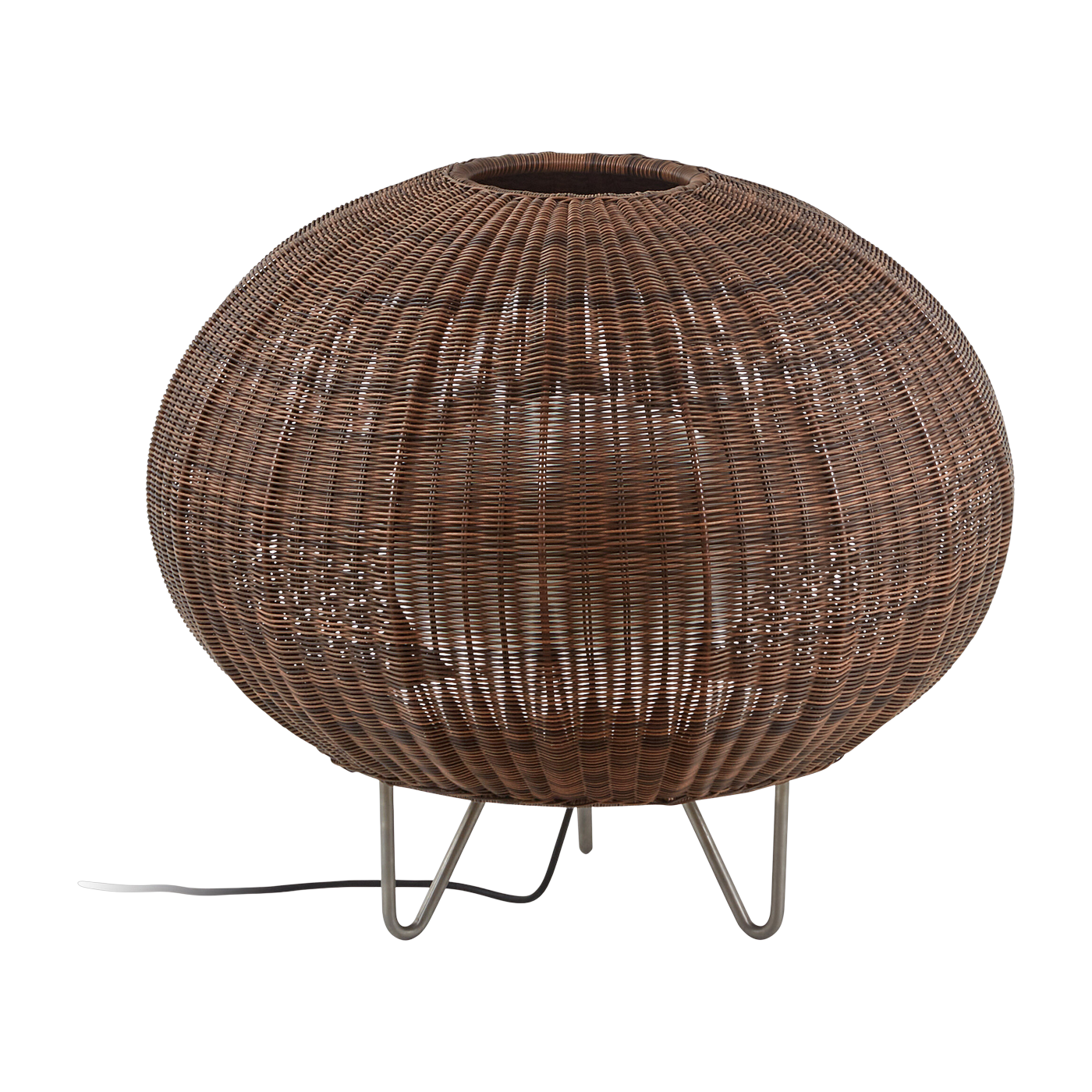 Lampe d'extérieur led non dimmable en acier inoxydable et abat-jour marron 61cm Garota P/01 - Bover