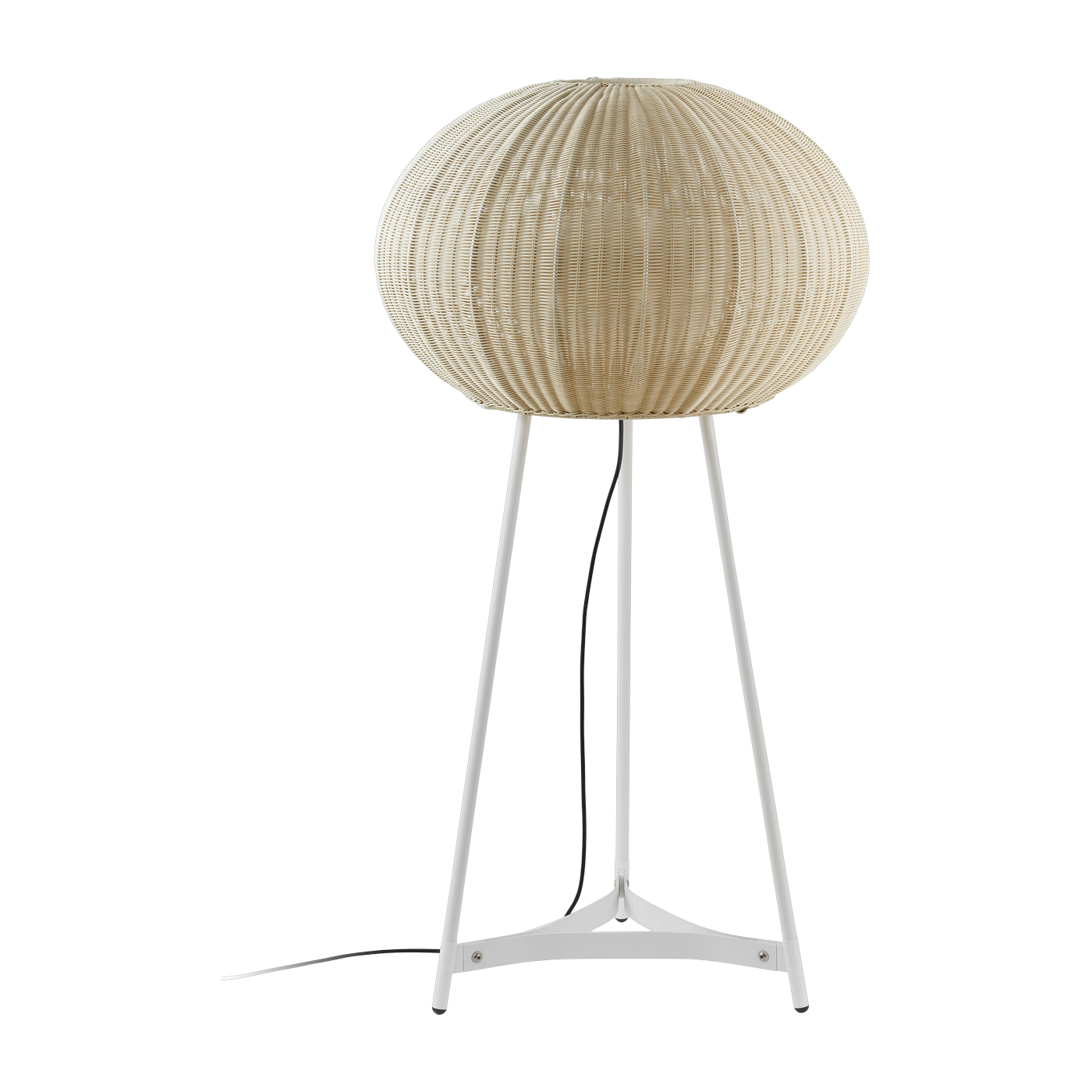 Lampadaire d'extérieur led triac en aluminium et abat-jour ivoire 133cm Garota P/02 - Bover