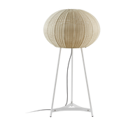 Lampada da terra per esterni non dimmerabile in alluminio bianco con paralume avorio 133cm Garota P/02 - Bover
