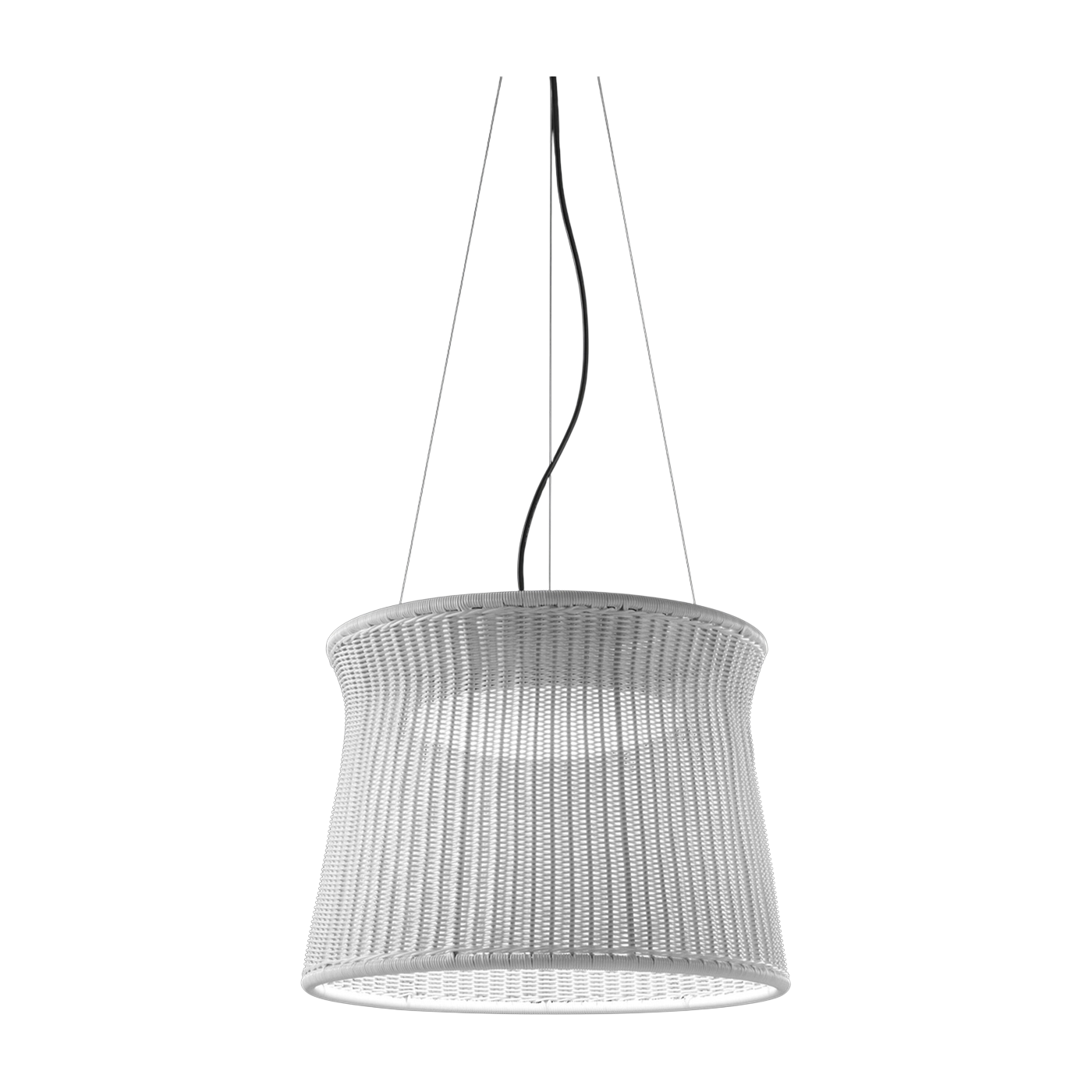 Suspension d'extérieur dali dimmable en aluminium et fibres synthétiques ivoire 60cm Syra - Bover