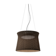 Lampada a sospensione dimmerabile per esterni in alluminio e fibre sintetiche marroni 60cm Syra - Dali Bover