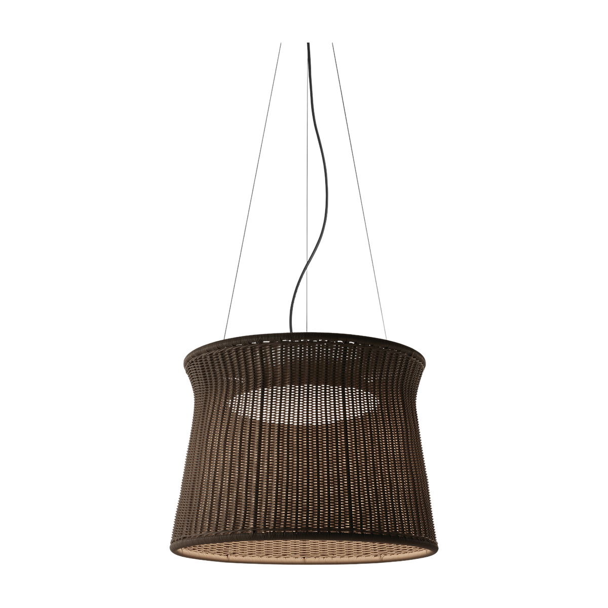 Suspension d'extérieur en aluminium graphite et fibres synthétiques marron 60cm Syra - Bover