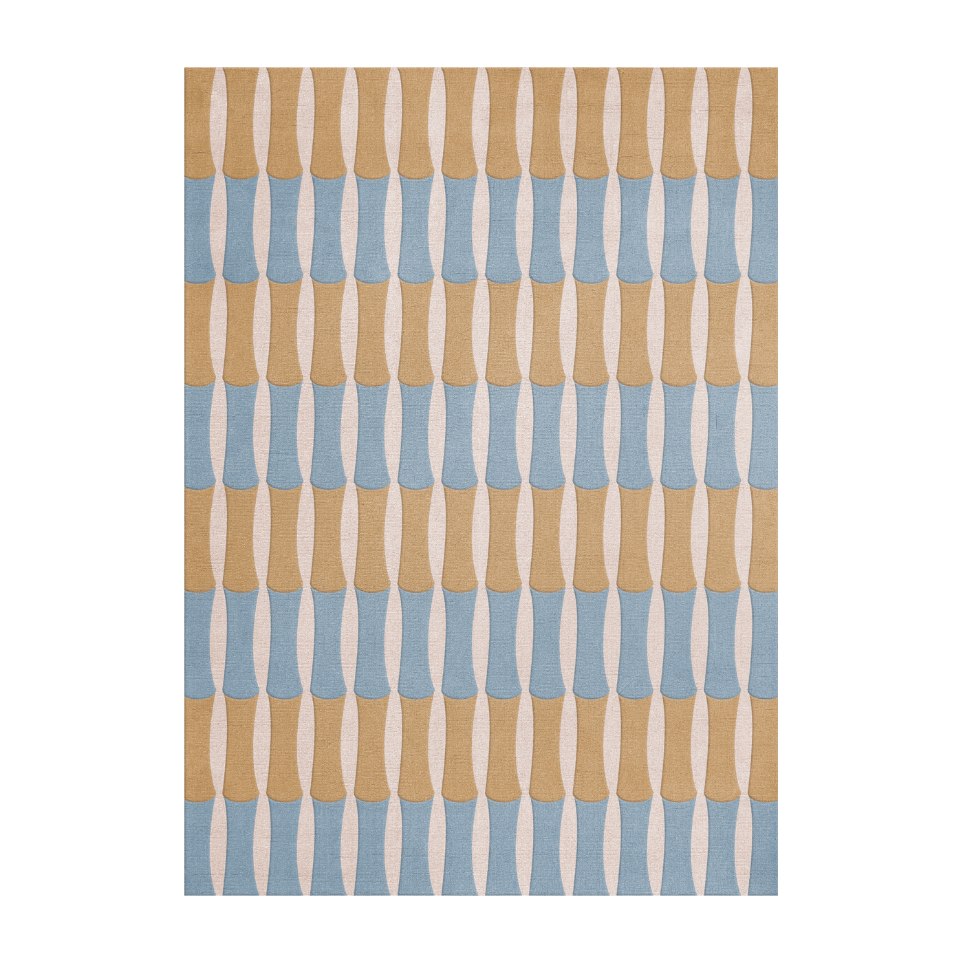 Tappeto rettangolare in lana tufted blu foresta 180x270cm Bamboo - Layered