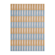 Rectangular wool carpet tufted forest blue 180x270cm Bamboo - Layered