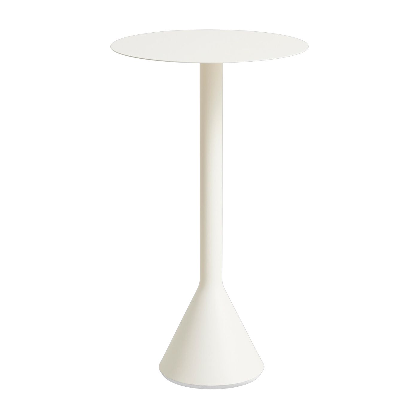 Stehtisch Cone aus pulverbeschichtetem Stahl, cremeweiß 60x105cm Palissade -. HAY