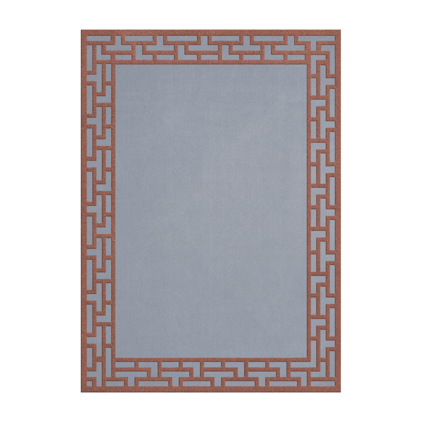 Tappeto rettangolare in lana tufted blu ruggine 300x400cm Indocine - Layered