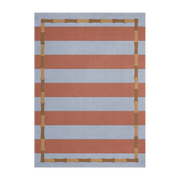 Rechteckiger Teppich aus getufteter Wolle stripe blue rust 180x270cm Bamboo - -. Layered