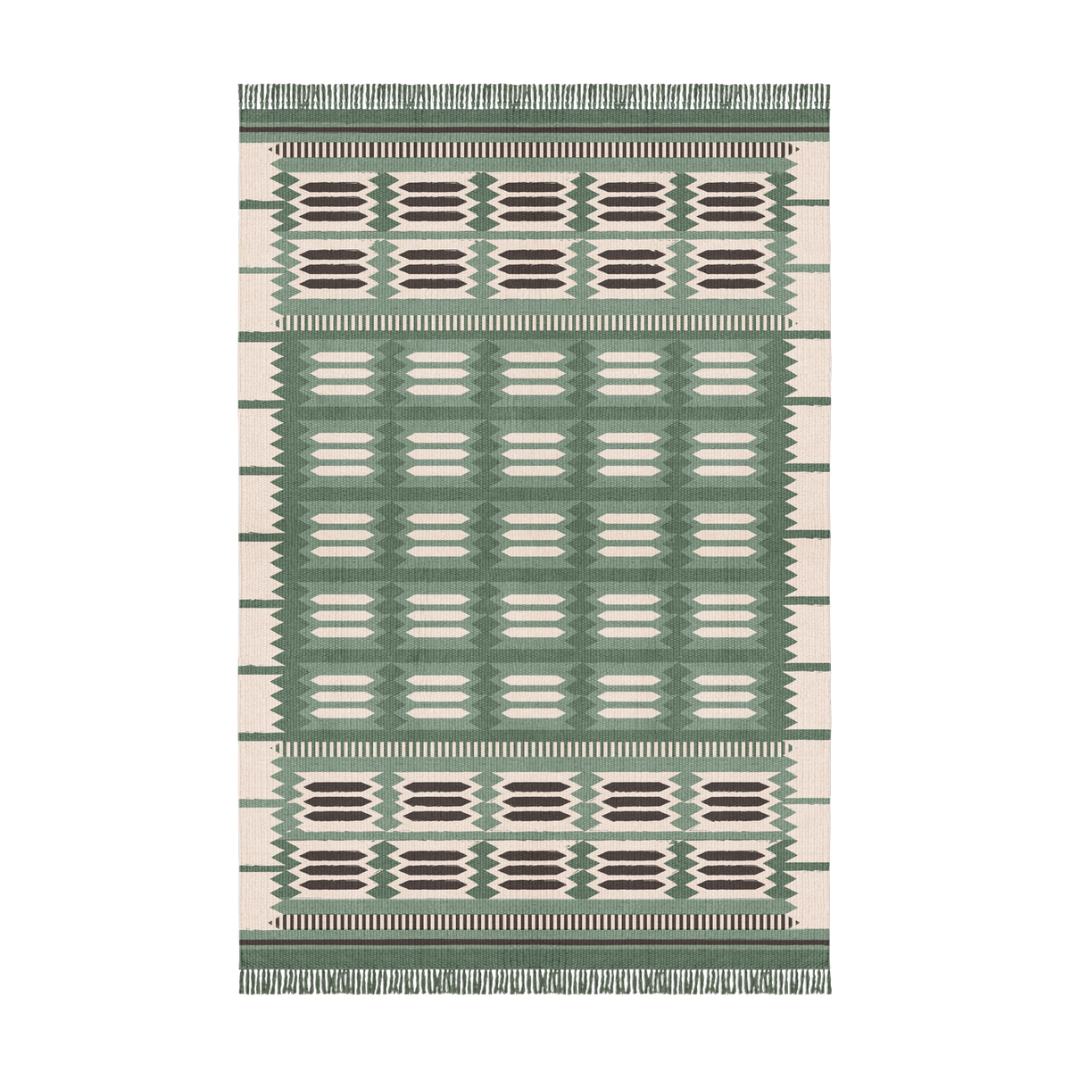 Rectangular wool carpet fern 180x270cm Röllakan - Layered