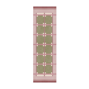 Rectangular wool carpet spring grass 75x240cm Röllakan Ruth - Layered