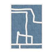 Alfombra rectangular de lana en azul barba 300x400cm Gotland Rauk - Layered