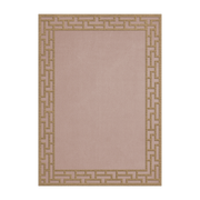 Tufted wool rectangular rug mellow pink 300x400cm Indocine - Layered