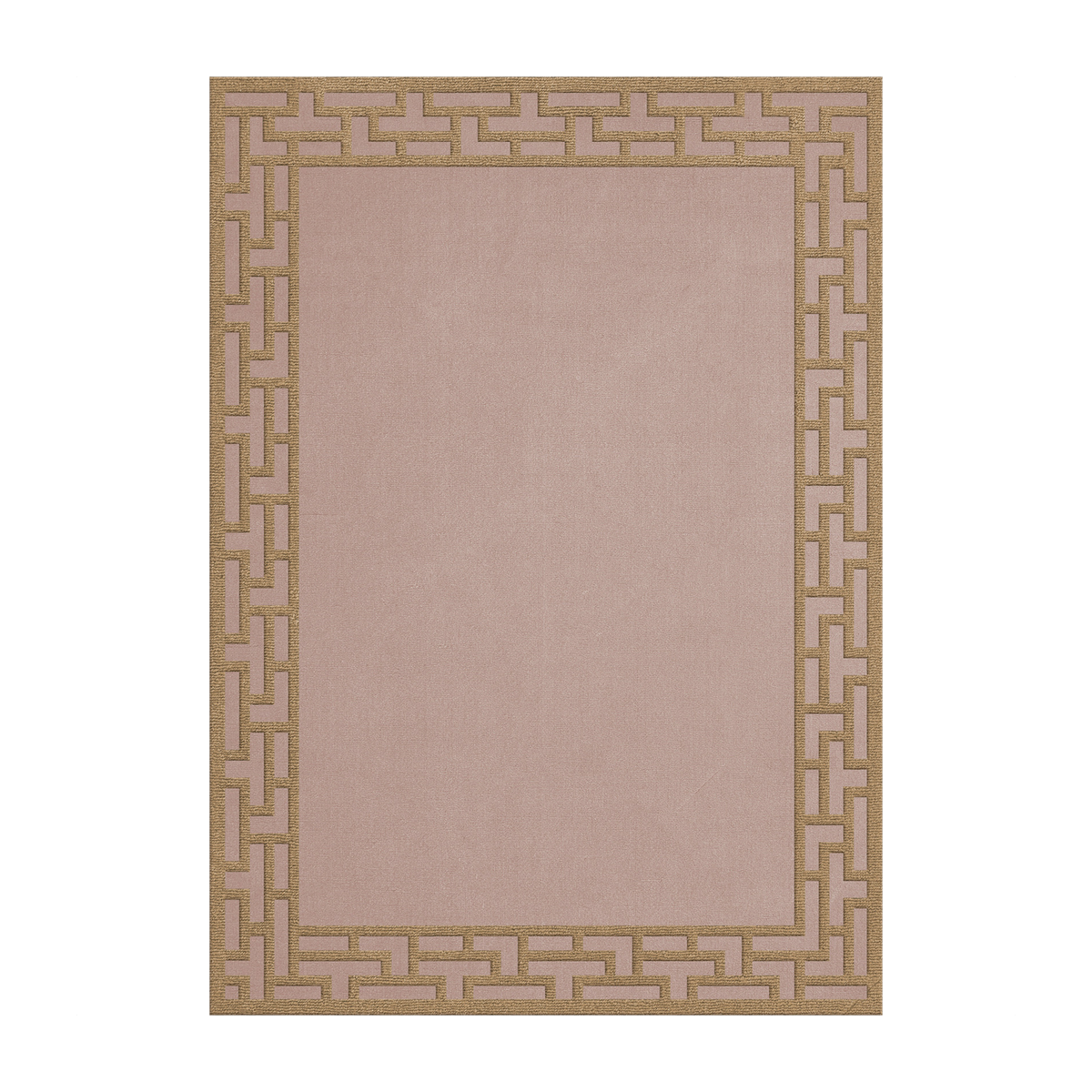 Tappeto rettangolare in lana tufted rosa mellow 200x300cm Indocine - Layered