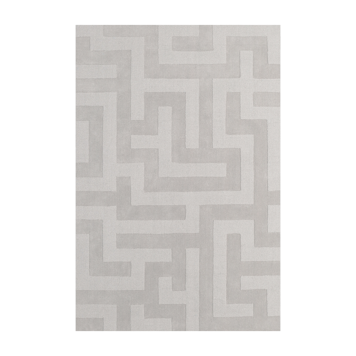 Rectangular wool carpet simply gray 250x350cm Byzantine - Layered