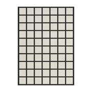 Rectangular wool carpet with white tufted check 200x300cm Avenue - Layered