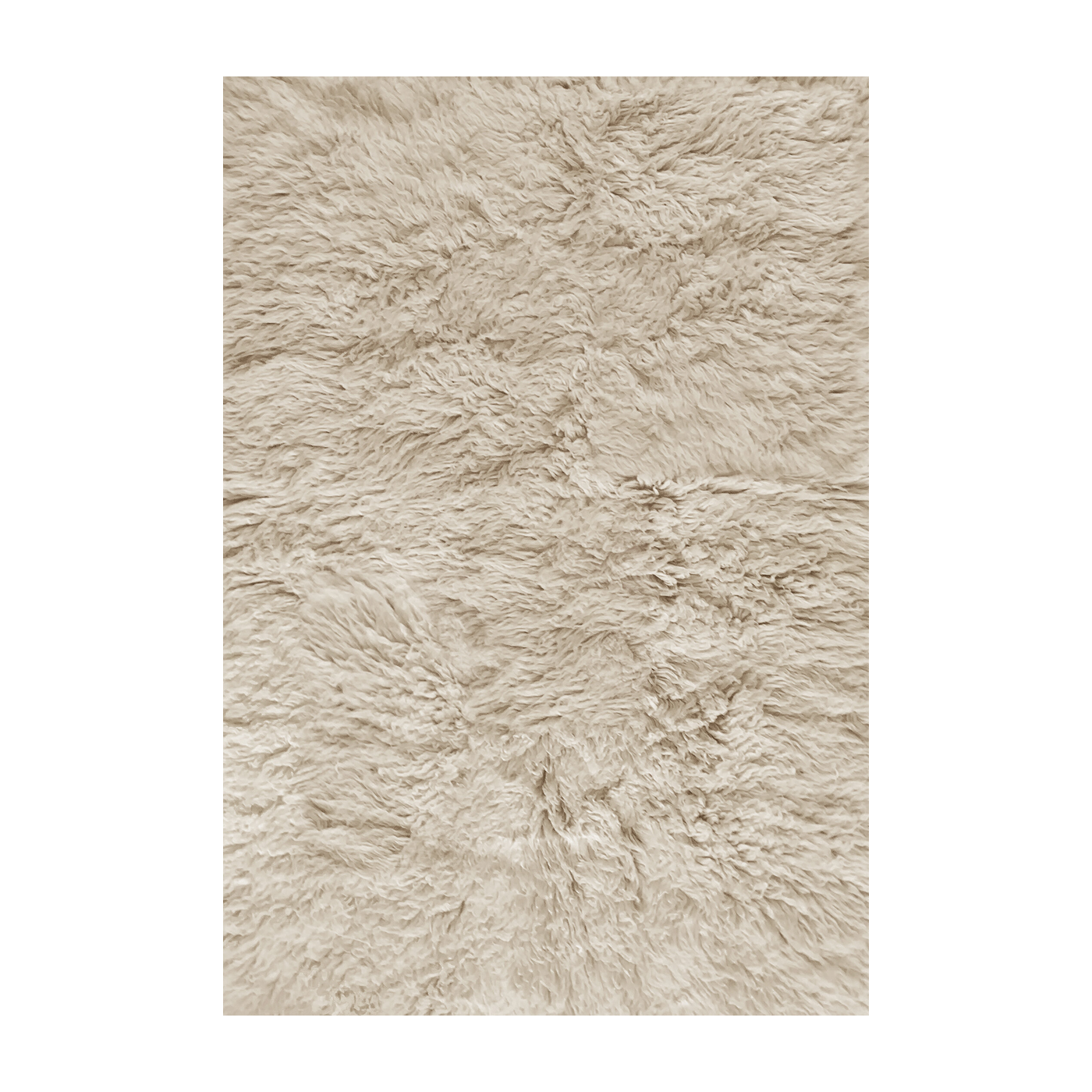 Alfombra shaggy rectangular de lana avena 300x400cm Shaggy - Layered