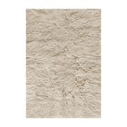 Rectangular shaggy rug in oatmeal wool 250x350cm Shaggy - Layered