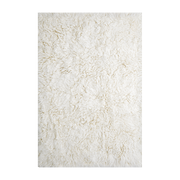 Alfombra rectangular de lana de pelo largo blanco hueso 200x300cm Shaggy - Layered