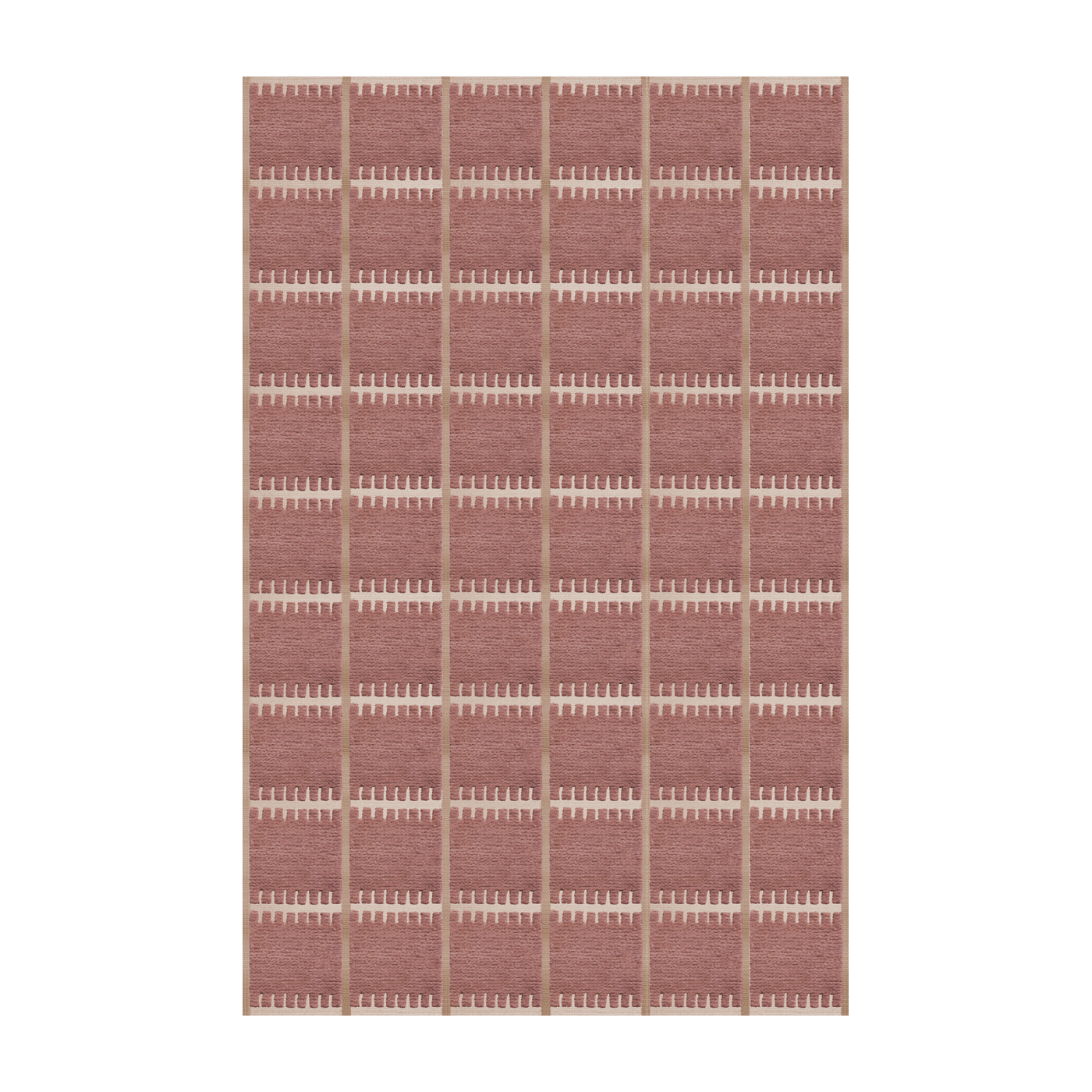 سجادة مستطيلة من الصوف المحبوك أحمر داكن 180x270 سم Lilly - Layered