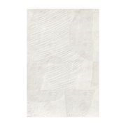 Rectangular wool rug bone white 300x400cm Artisan Guild - Layered