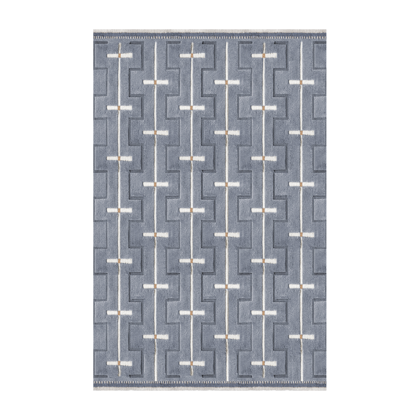 Tappeto rettangolare in lana tufted blu cielo 200x300cm Johanna - Layered