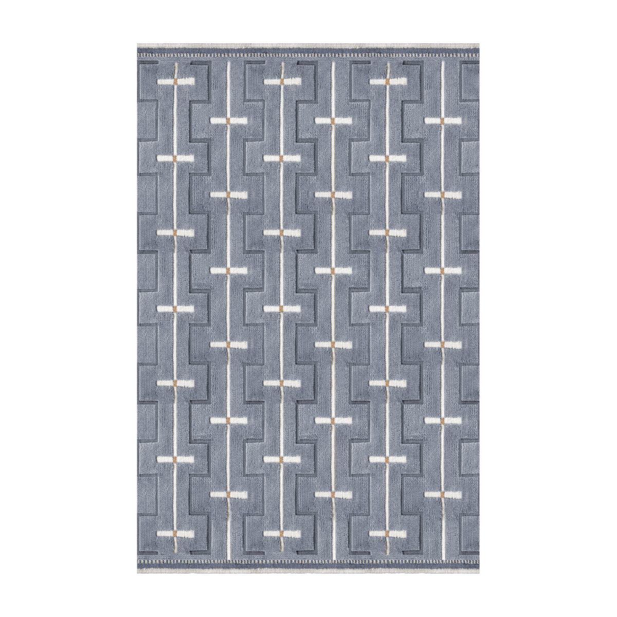 Tappeto rettangolare in lana tufted blu 250x350cm Johanna - Layered