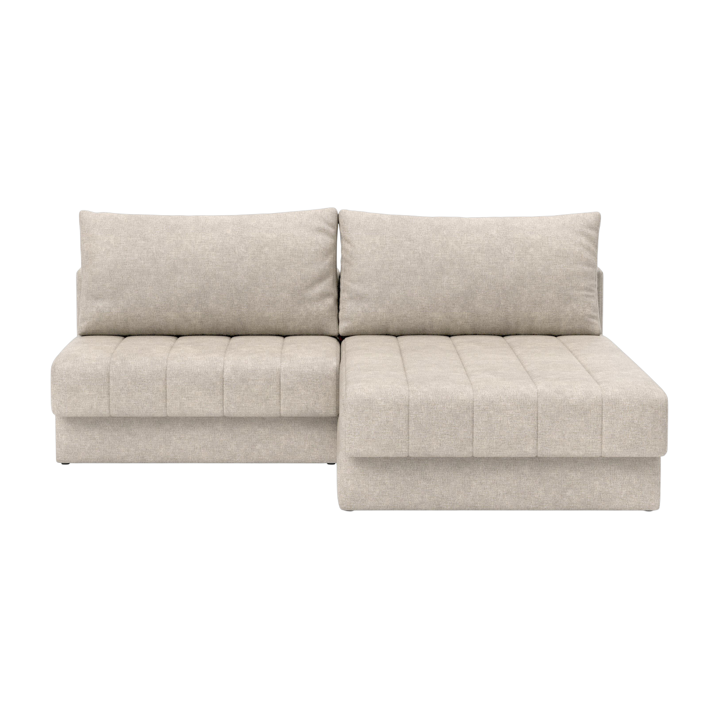 Sofa d' angle umwandelbar in Stoff avella sand 143-200cm Akello - - Innovation Living