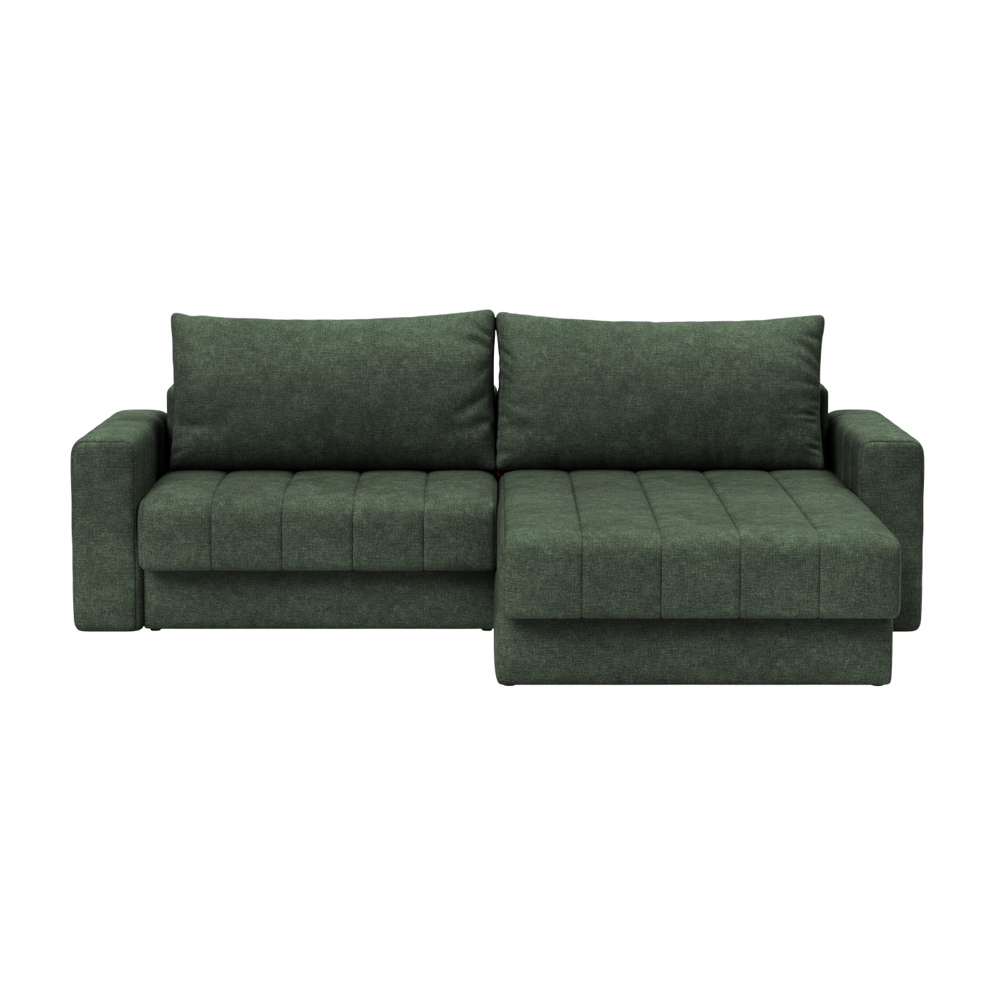 Sofa d' angle umwandelbar mit Armlehnen avella pine green 143-200cm Akello -. Innovation Living