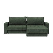 Sofa bed angle convertible with armrests avella pine green 143-200cm Akello - Innovation Living