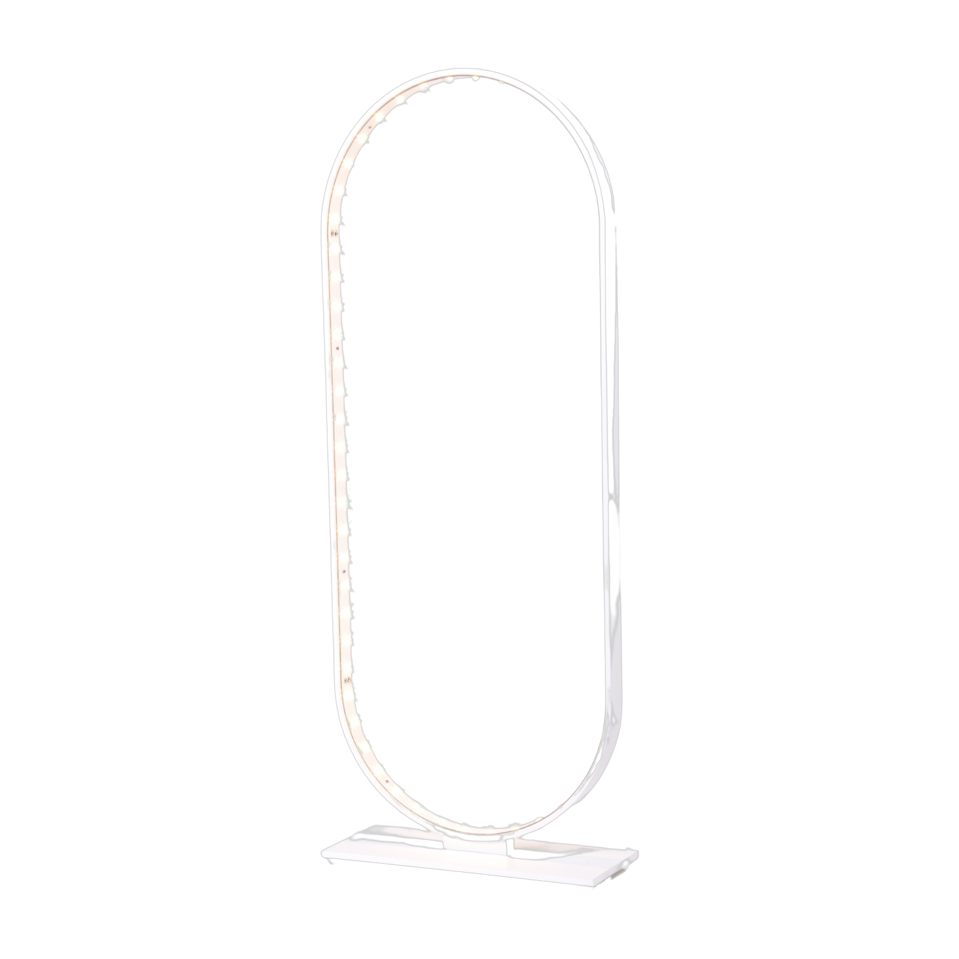 Lampada in acciaio bianco 55x21cm Oval - Le deun