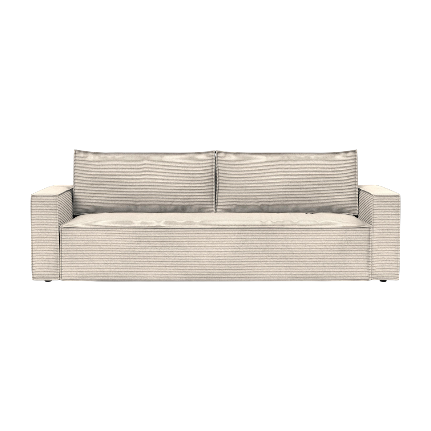 Umbaubares Sofa in Corduroy-Stoff ivory 145-200cm Newilla - -. Innovation Living