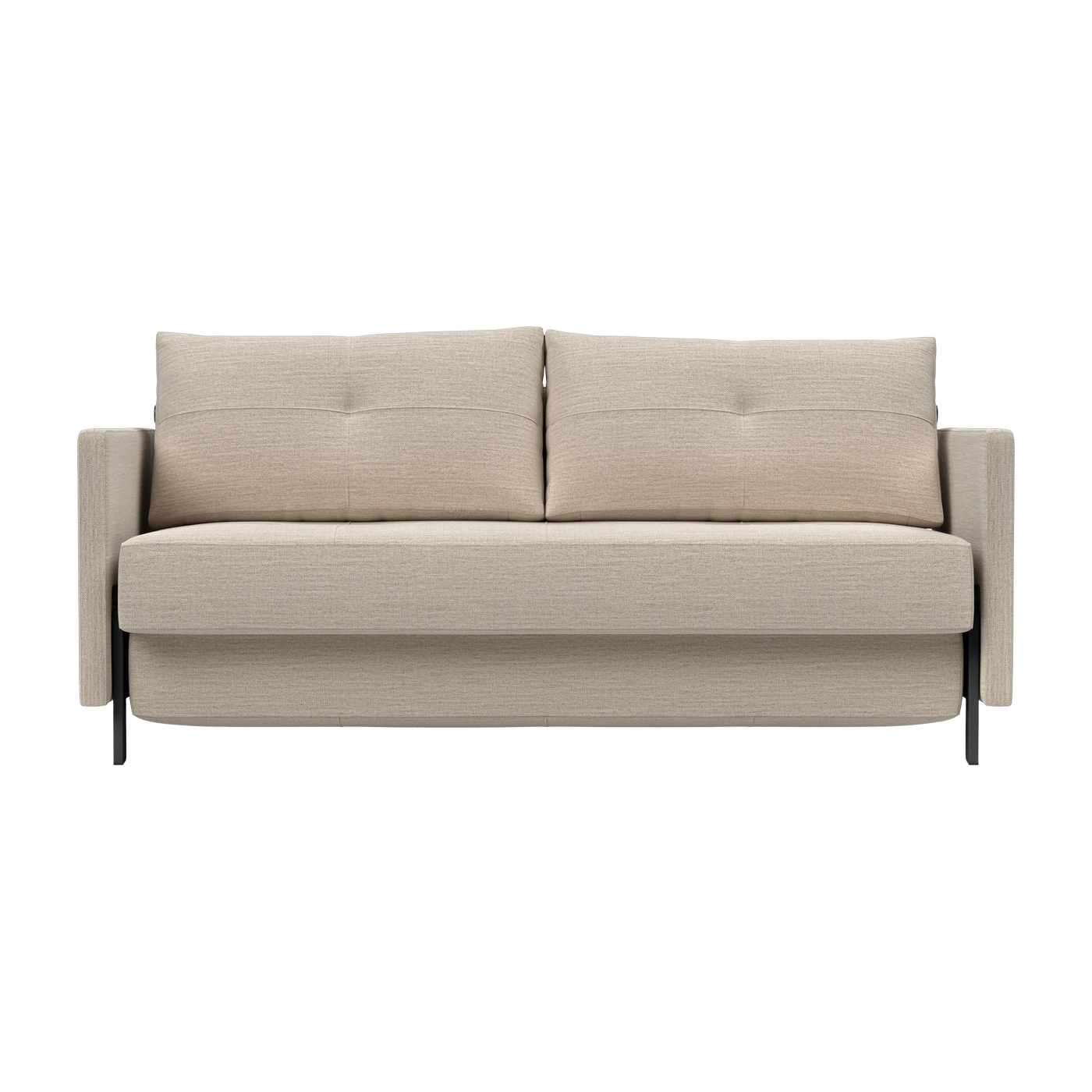 Schlafsofa mit Armlehnen Blida Sand Grey 160-200cm Cubed 02 - Innovation Living