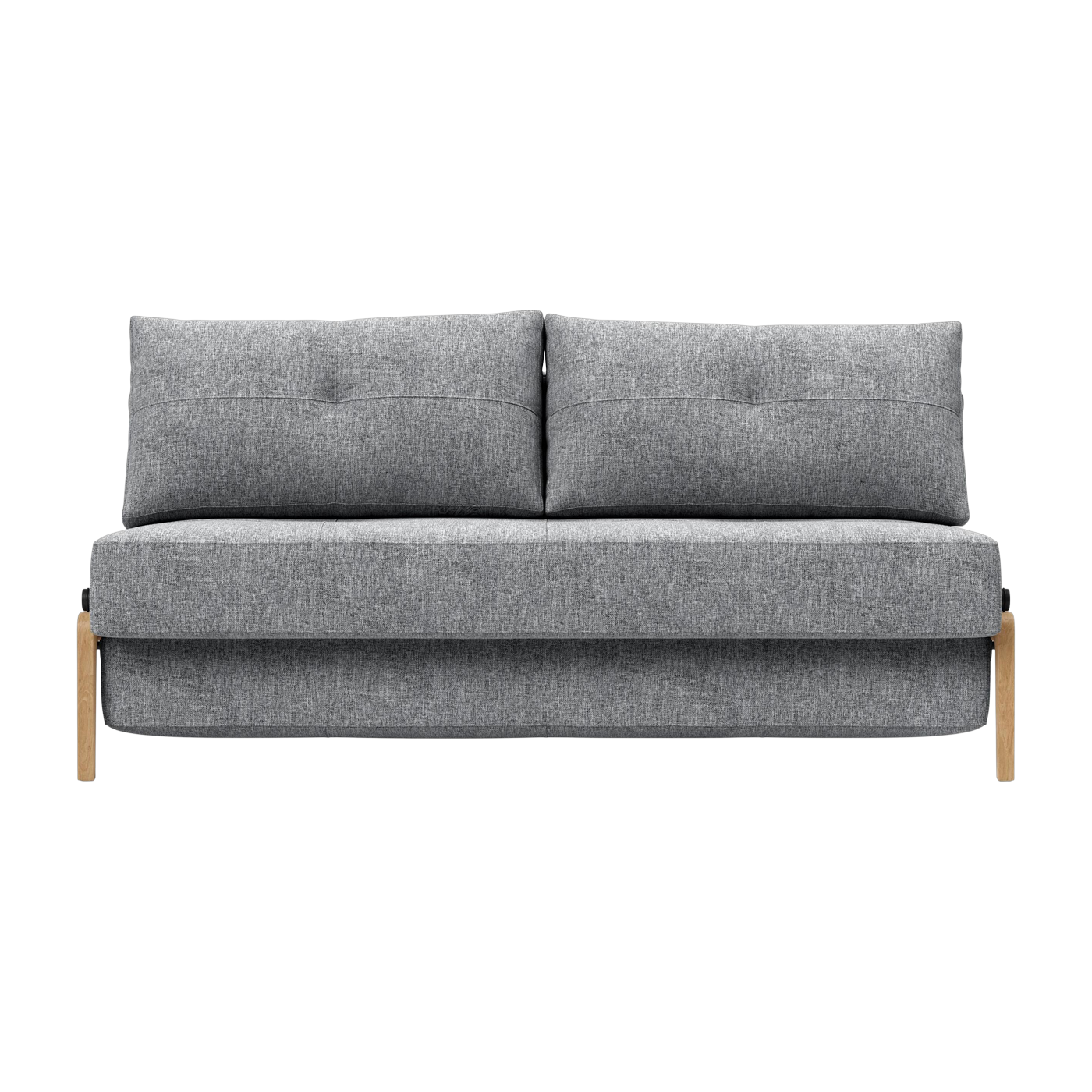 Schlafsofa mit Eichenfuß und granitfarbenem Twist-Stoff 160-200cm Cubed 02 - -. Innovation Living