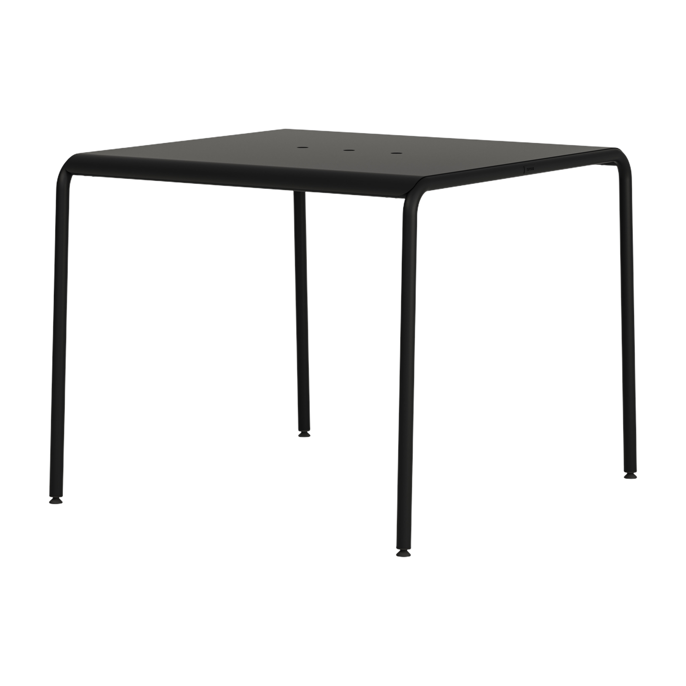 Graphite black powder-coated steel 2-seater garden table 90x90cm Panorama - TIPTOE