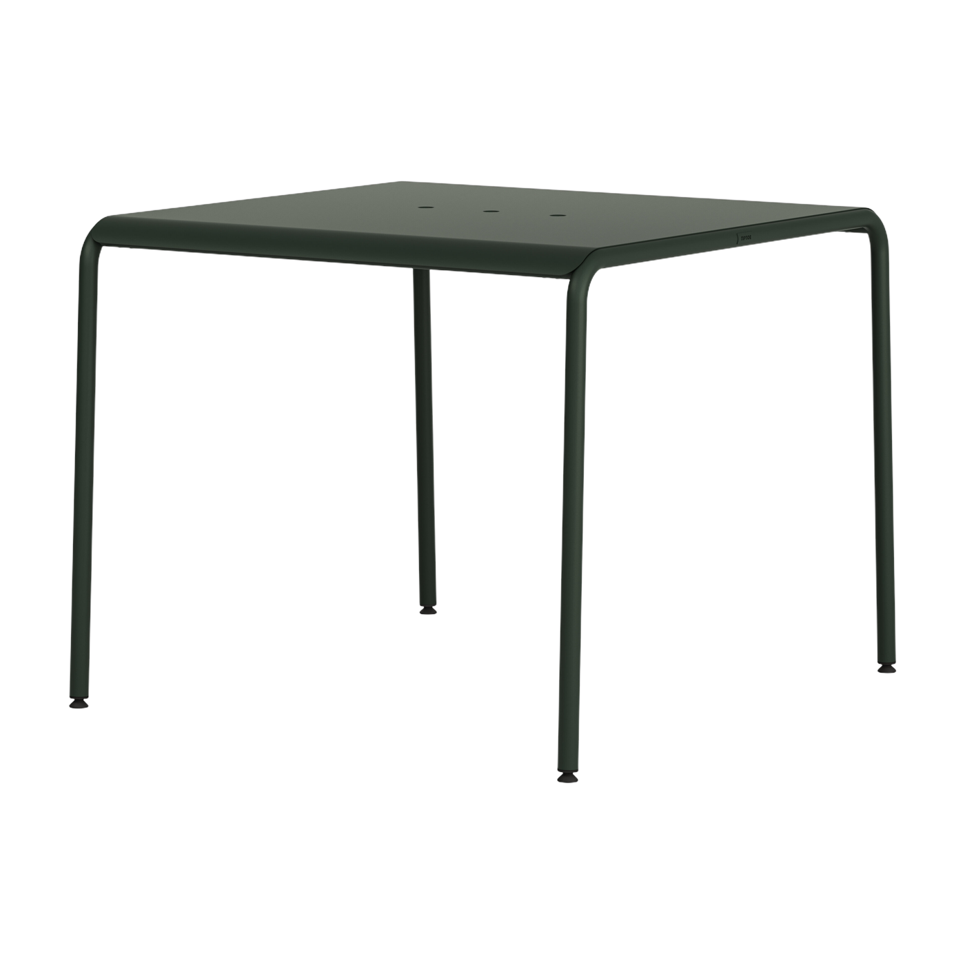 Forest green powder-coated steel 2-seater garden table 90x90cm Panorama - TIPTOE