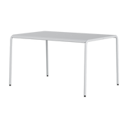 Table de jardin en acier thermolaqué gris craie 4 places 130x90cm Panorama - TIPTOE