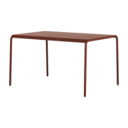 Table de jardin en acier thermolaqué rouge brique 4 places 130x90cm Panorama - TIPTOE