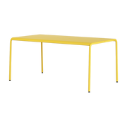 Table de jardin en acier thermolaqué jaune soleil 6 places 160x90cm Panorama - TIPTOE